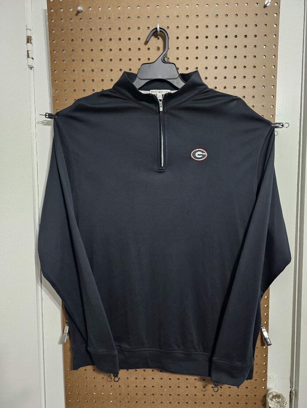 Peter Millar University Of Georgia Black 1/4 Zip Pullover Mens Size 2x